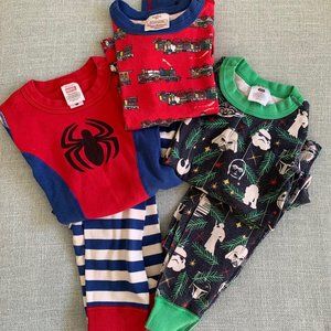 Hanna Andersson Spiderman and Christmas Star Wars Pajama Lot 4T  / 100cm